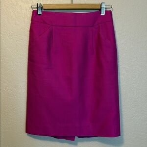NWT J. Crew bright pink pencil skirt size 00